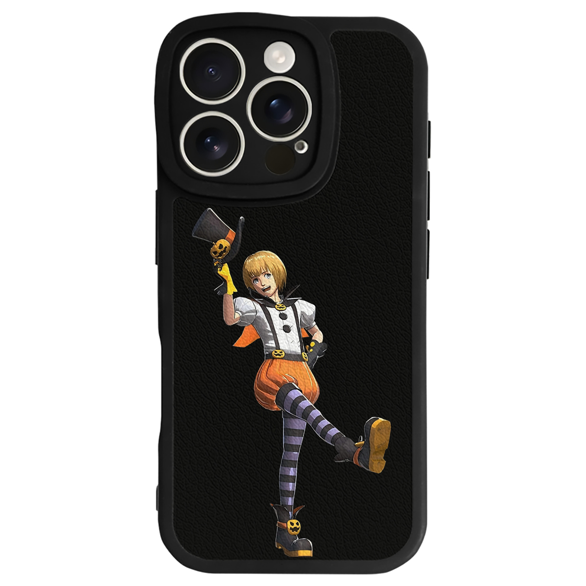 （画像用） 進撃の巨人 アルミン·アルレルト Attack on Titan Armin Arlert 【iPhone 16シリーズ対応】シリコンスマホケース（レザー調） 材質：シリコン